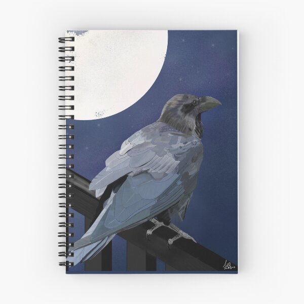 Item preview, Raven of the Tower of London night sky moon digital art designed and sold by QJeanette.