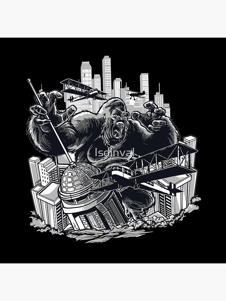 Discover King Kong Destroying a City Premium Matte Vertical Poster