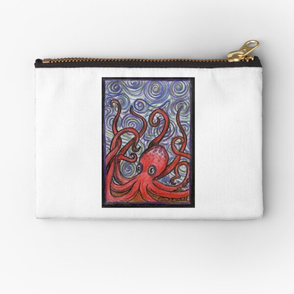 Octopus and Swirls Zipper Pouch