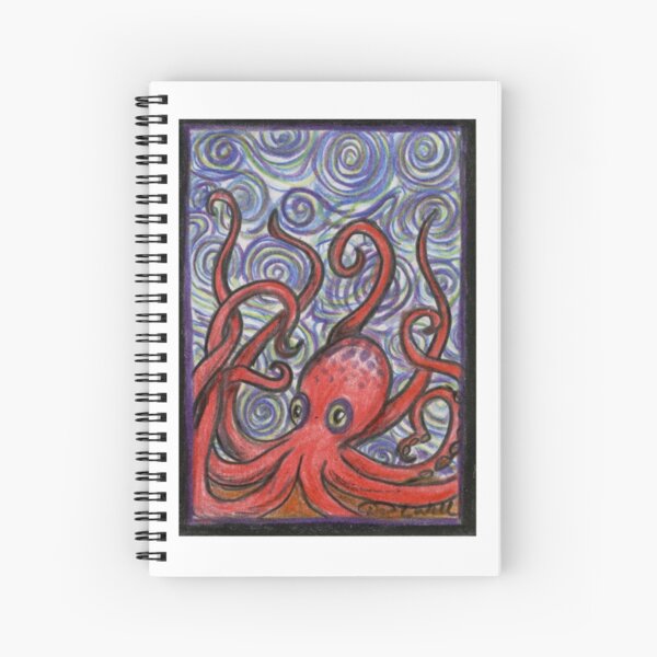Octopus and Swirls Spiral Notebook