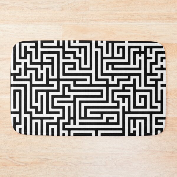 Item preview, Black labyrinth Pattern designed and sold by Iconique Space.