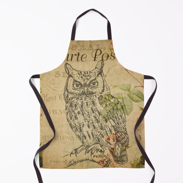 Item preview, Wisdom Old Owl Paris Vintage Postcard Carte Postale Floral Shabby Chic Seasons designed and sold by WizardsWorld.