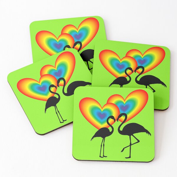Item preview, A pair of loving flamingos designed and sold by helenkaiy.
