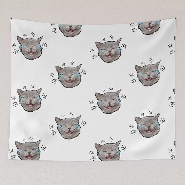 Item preview, Ha Ha Ha Holey Moley Cute Funny Laughing Cat designed and sold by RUCZENO.
