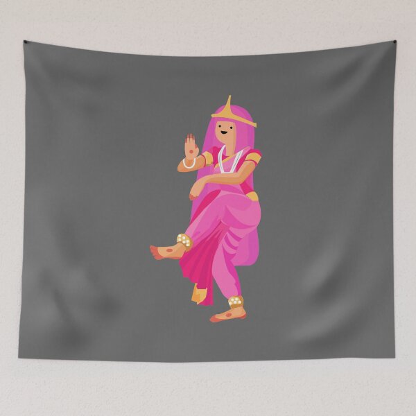 Item preview, Princess bubblegum of the adventure time in classical Bharatnatyam attire of India designed and sold by DBkaushal.