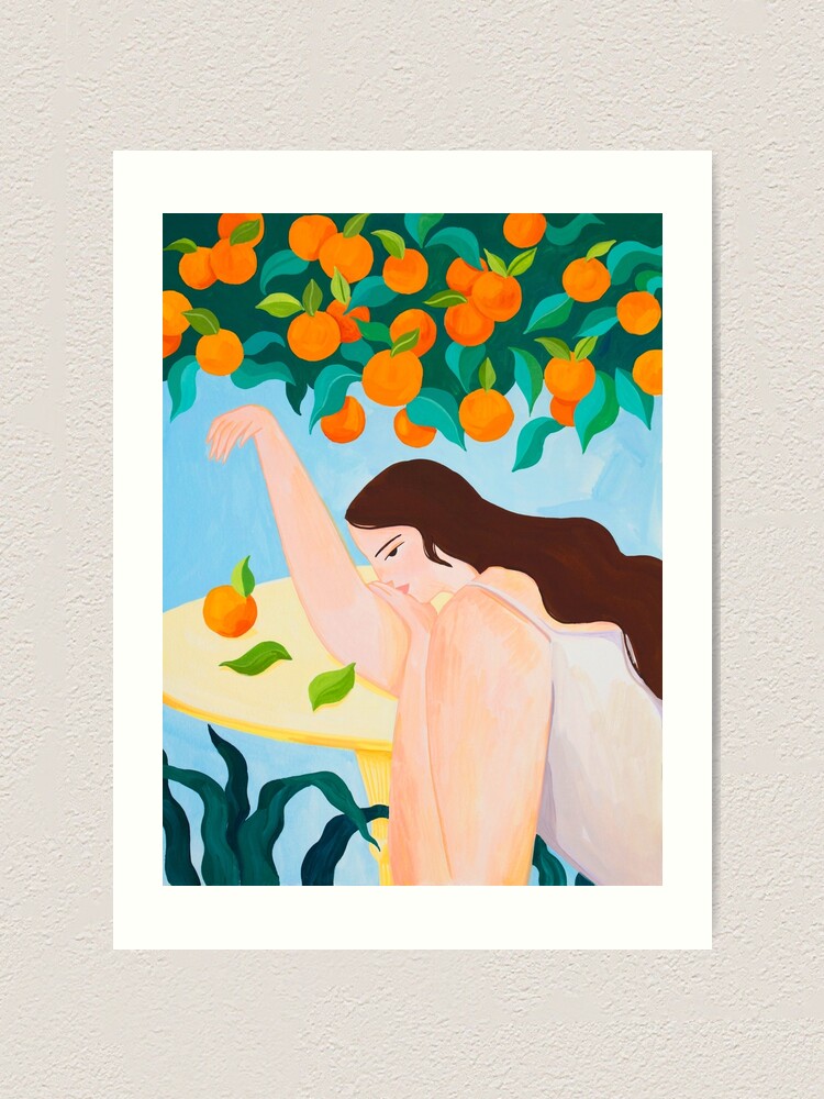 Alternate view of Under the Orange Tree Art Print