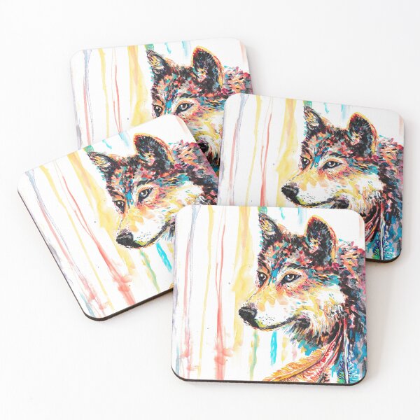 Item preview, Rainbow wolf designed and sold by Cheryle  Bannon.