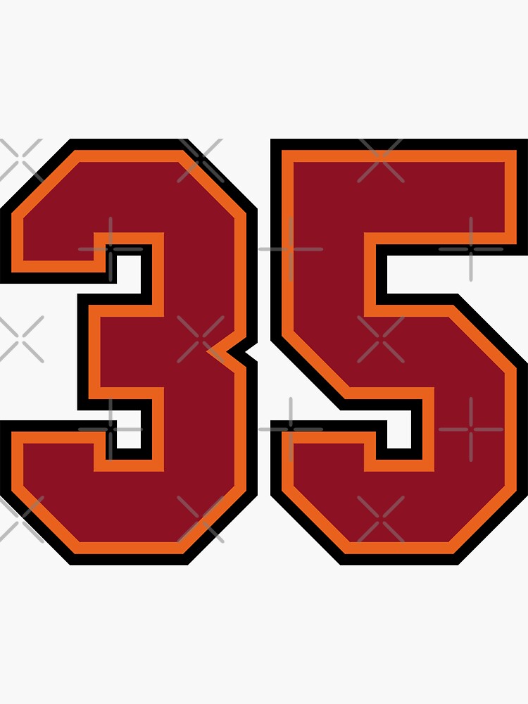 5 Number Cleveland Sports Five Brown Jersey Sticker for Sale by  HelloFromAja