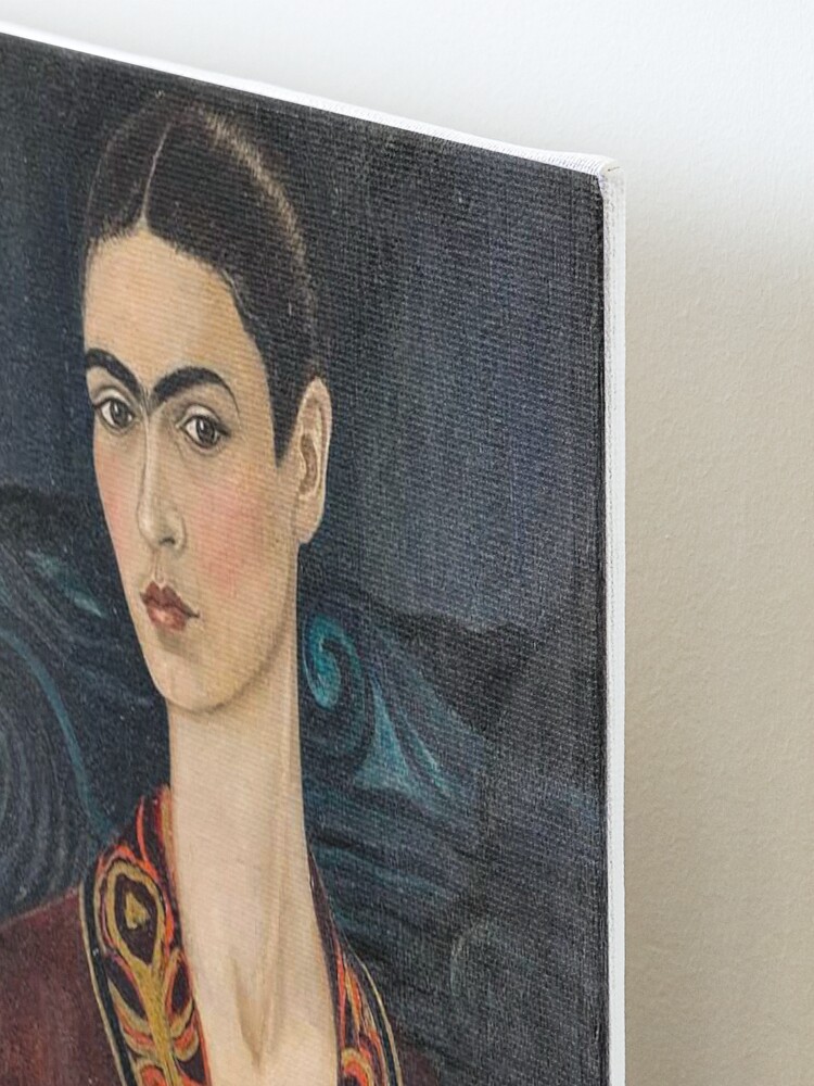 Alternate view of Self-portrait wearing a velvet dress by Frida Kahlo Mounted Print