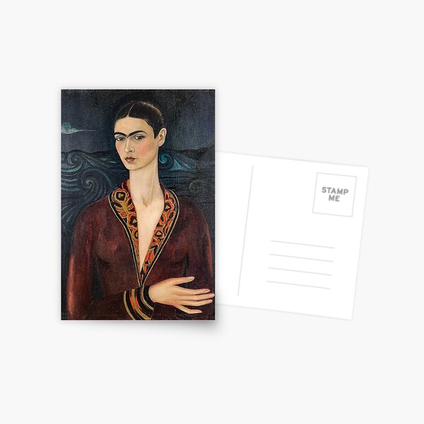 Self-portrait wearing a velvet dress by Frida Kahlo Postcard