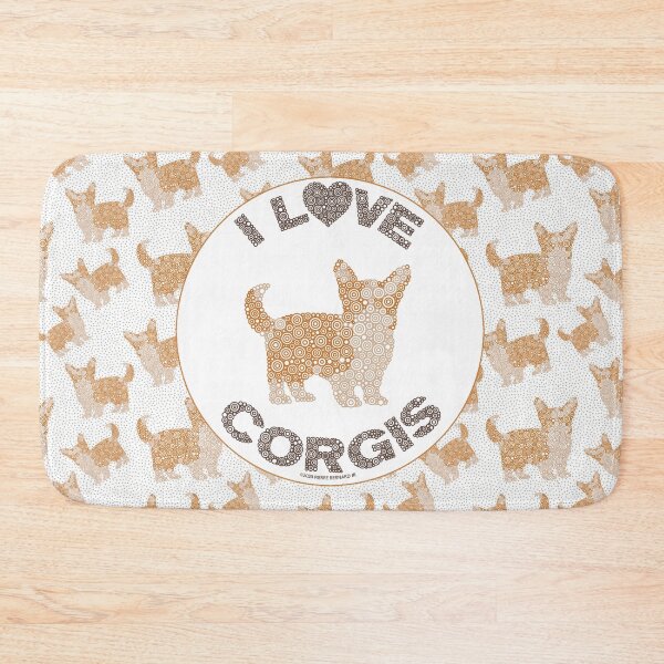 Item preview, I LOVE CORGIS Circle Design designed and sold by Pierre Bernard Jr.