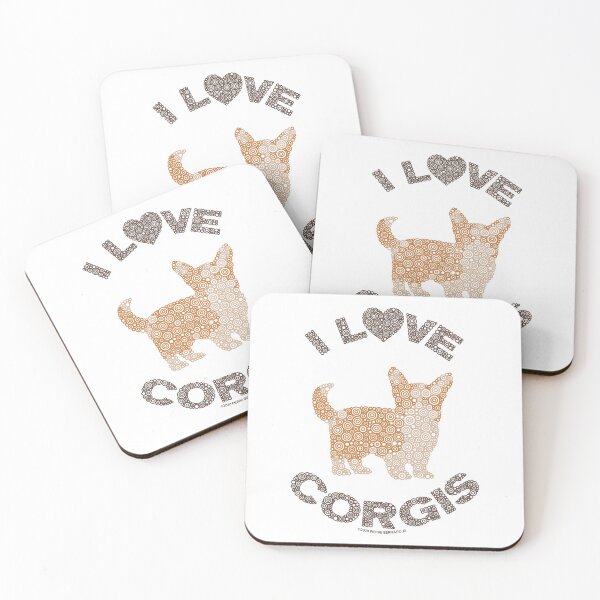 Item preview, I LOVE CORGIS Circle Design designed and sold by Pierre Bernard Jr.