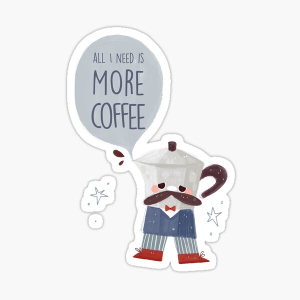 Mr. Moka Pot Sticker