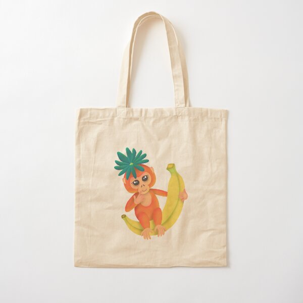 Cute Monkey Cotton Tote Bag