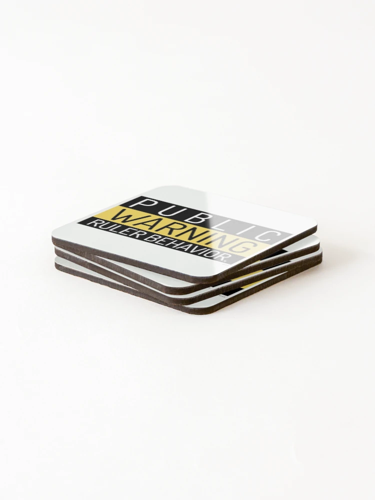 Thumbnail 4 of 5, Coasters (Set of 4), Warning designed and sold by RULR.