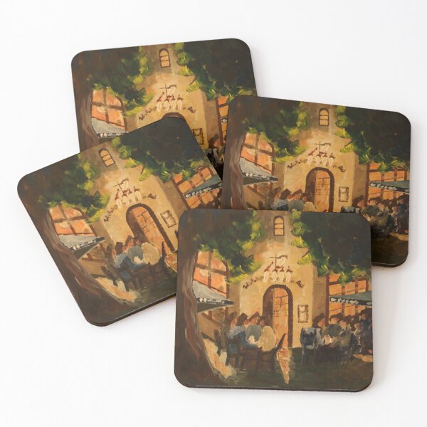 Item preview, Cozy Bavarian Tavern in a Warm Munich Summer Night designed and sold by artshop77.
