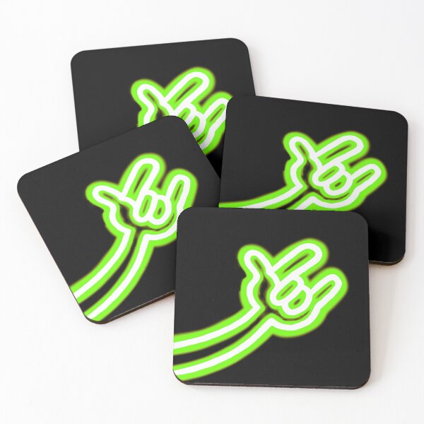 Item preview, Neon glowing green rock hand doodle designed and sold by sraj3817.