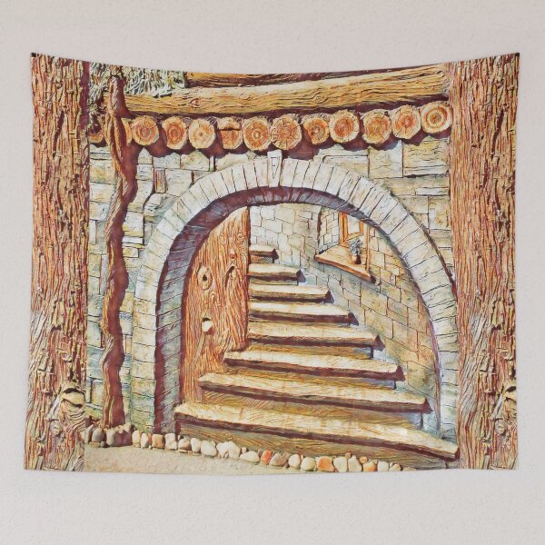 Item preview, Entrance to a forest home designed and sold by helenkaiy.