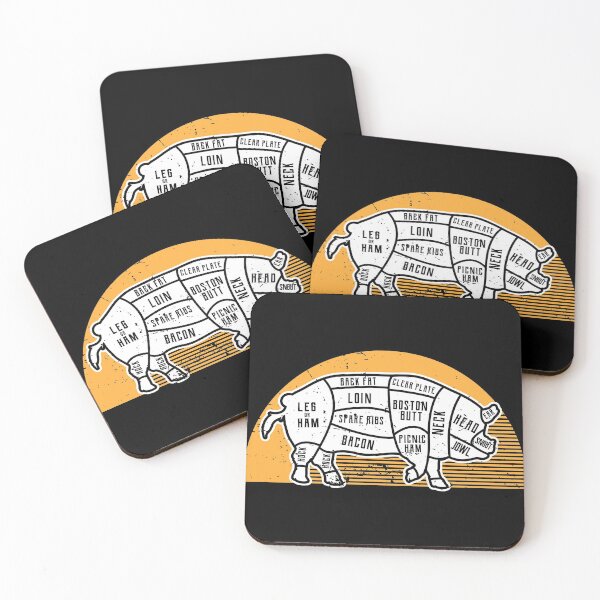 Item preview, Pig and Pork Diagram design, Butcher design, Bacon gift product designed and sold by Lisbob.