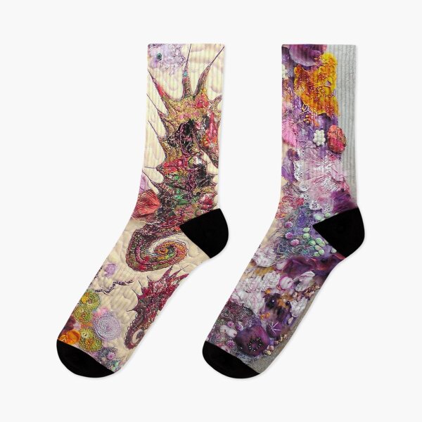 Item preview, Sea Horses from an original textile embroidered wall hanging designed and sold by NisaKiley.