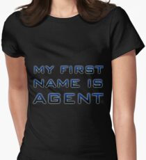 My First Name is Agent Women's Fitted T-Shirt