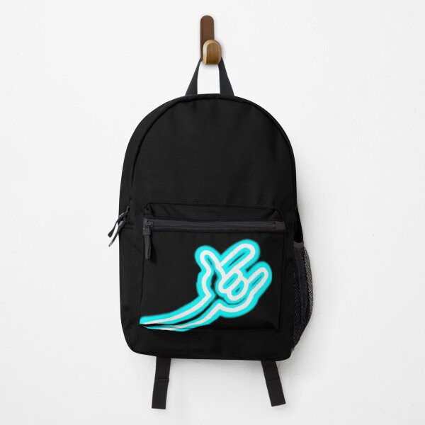 Item preview, Neon glowing light blue rock hand doodle designed and sold by sraj3817.
