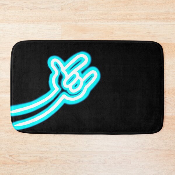 Item preview, Neon glowing light blue rock hand doodle designed and sold by sraj3817.