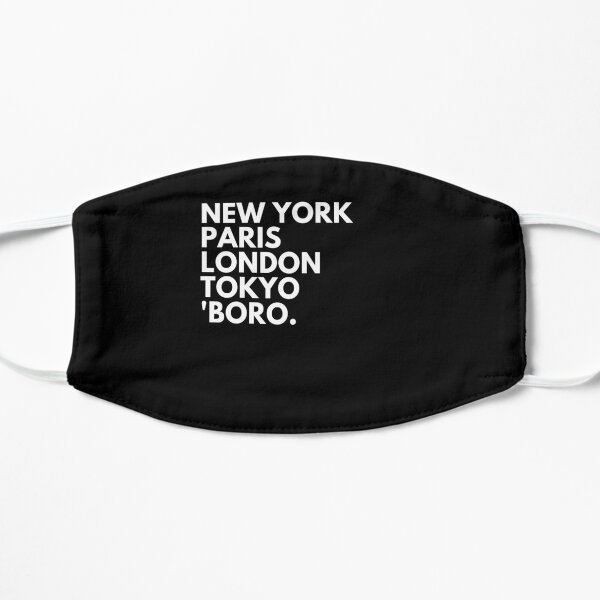New York Paris London Tokyo Middlesbrough Boro Flat Mask