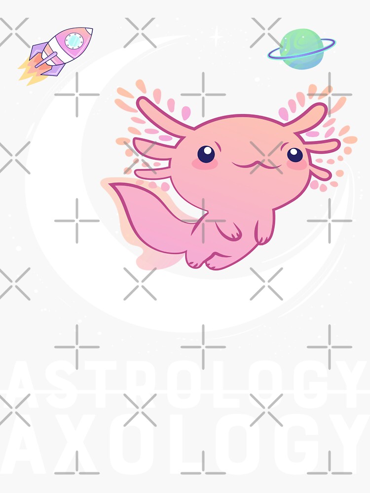 "Axolotl Salamander Amphibian Mexican Salamander Astrology" Sticker for