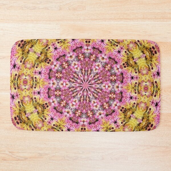 Item preview, Pink and yellow flower mandala designed and sold by MarilynBaldey7.