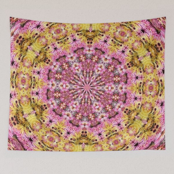 Item preview, Pink and yellow flower mandala designed and sold by MarilynBaldey7.