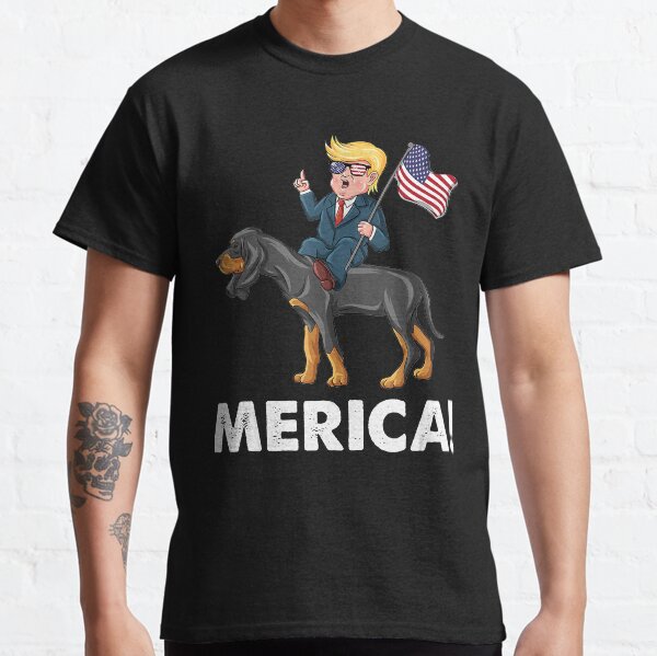 Trump Merica Black And Tan Coonhound Dog American Hero T-Shirt Classic T-Shirt