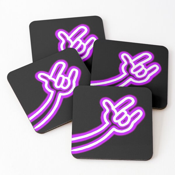 Item preview, Neon glowing purple rock hand doodle designed and sold by sraj3817.