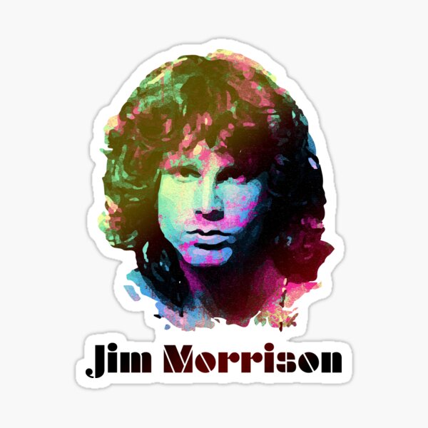 Jim Morrison - colorful fan art Sticker