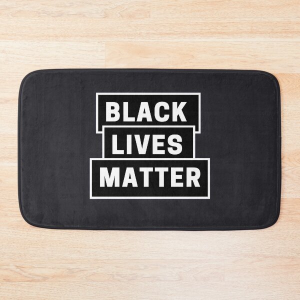 Item preview, BLM - Black Lives Matter Bold White on Black Text designed and sold by simpleones.