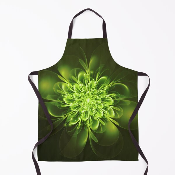 Item preview, Glowing Flower Fractal Sparkles Green designed and sold by miraminerva09.