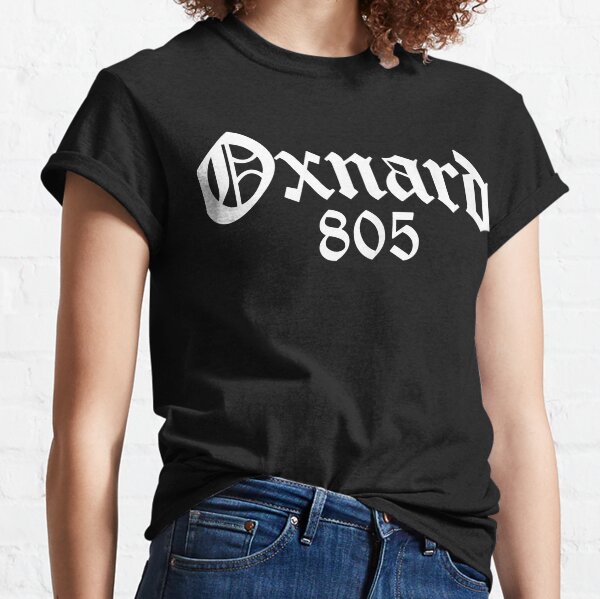 Oxnard 805 Area Code Chicano Pride Mexican Tattoo Biker Tank Top Classic T-Shirt