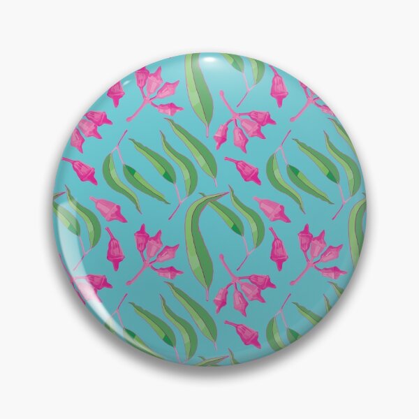 Item preview, Contemporary Gumnuts and Leaves - Pink and Light Blue Palette designed and sold by Sketchbook Designs.