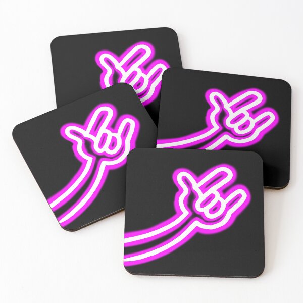 Item preview, Neon glowing pink rock hand doodle designed and sold by sraj3817.