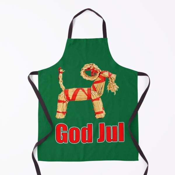 Item preview, God Jul Swedish Straw Goat Merry Christmas Scandinavia Julbok designed and sold by funnytshirtemp.