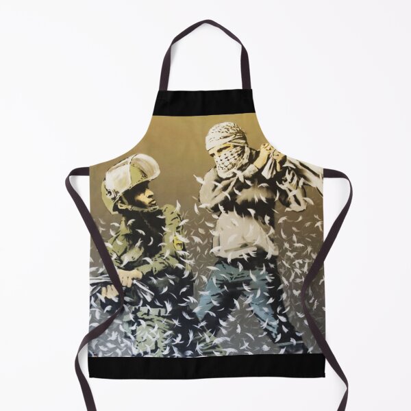 Item preview, Banksy Street Art - Israeli Soldier vs Palestinian Rebel Pillow Fight designed and sold by WE-ARE-BANKSY.