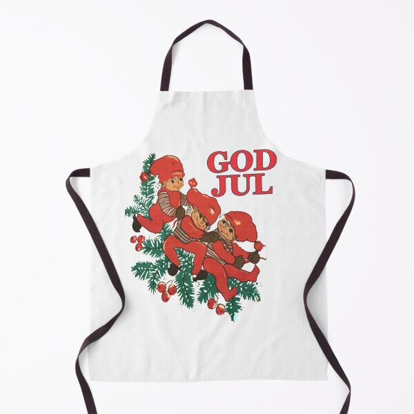 Item preview, Retro Vintage God Jul Tomte Nisse Gnomes Scandinavian Christmas designed and sold by funnytshirtemp.