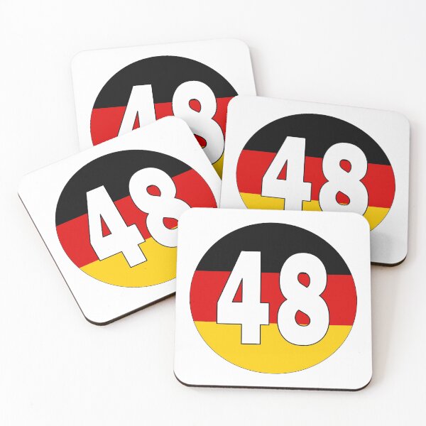 Item preview, Number 48 with Germany flag on the background designed and sold by AllShirts21.