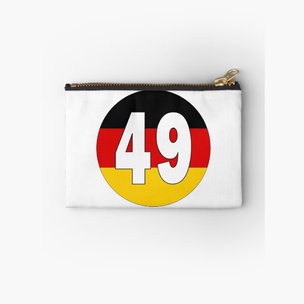 Artikelvorschau, Nummer 49 mit Deutschlandflagge im Hintergrund entworfen und verkauft von AllShirts21.