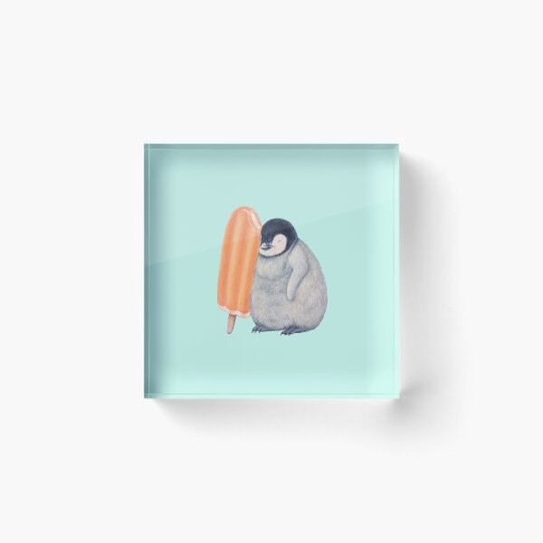 Item preview, penguin with orange Popsicle    ★My original work can be seen at https://www.gabbagallery.com/nagisa-kamae-art designed and sold by nagimart.