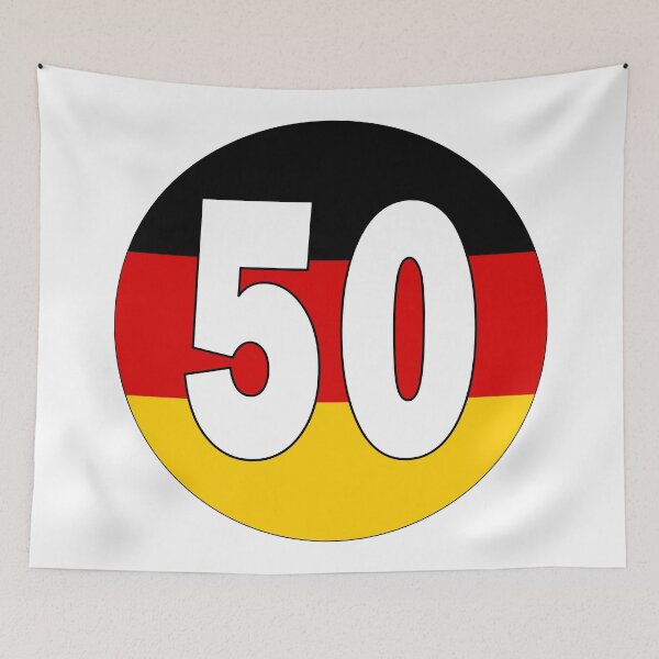 Item preview, Number 50 with Germany flag on the background designed and sold by AllShirts21.