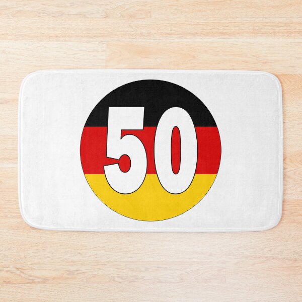 Item preview, Number 50 with Germany flag on the background designed and sold by AllShirts21.