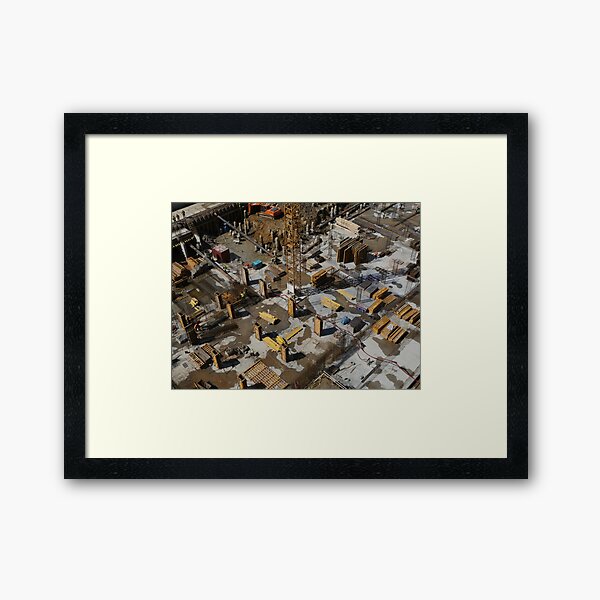 construction site Framed Art Print