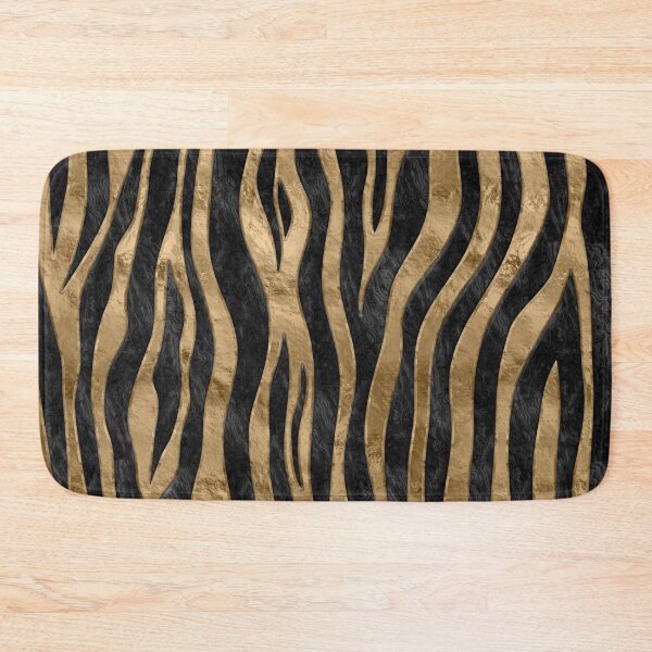 Item preview, Tiger Faux Fur Texture black abalone and gold designed and sold by k9printart.