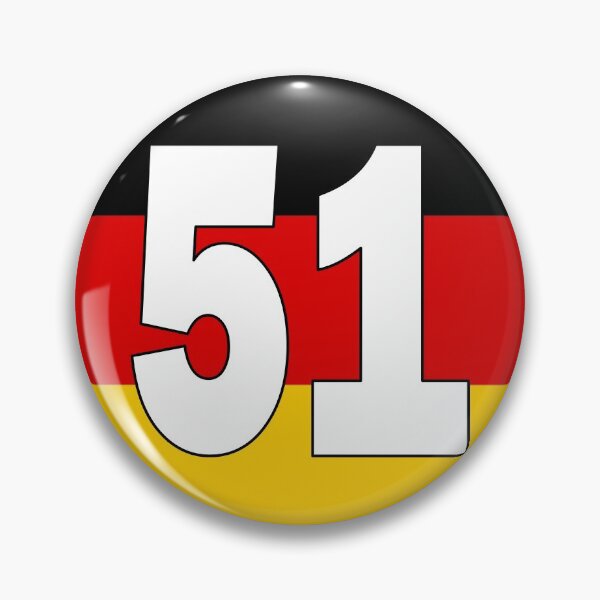 Item preview, Number 51 with Germany flag on the background designed and sold by AllShirts21.